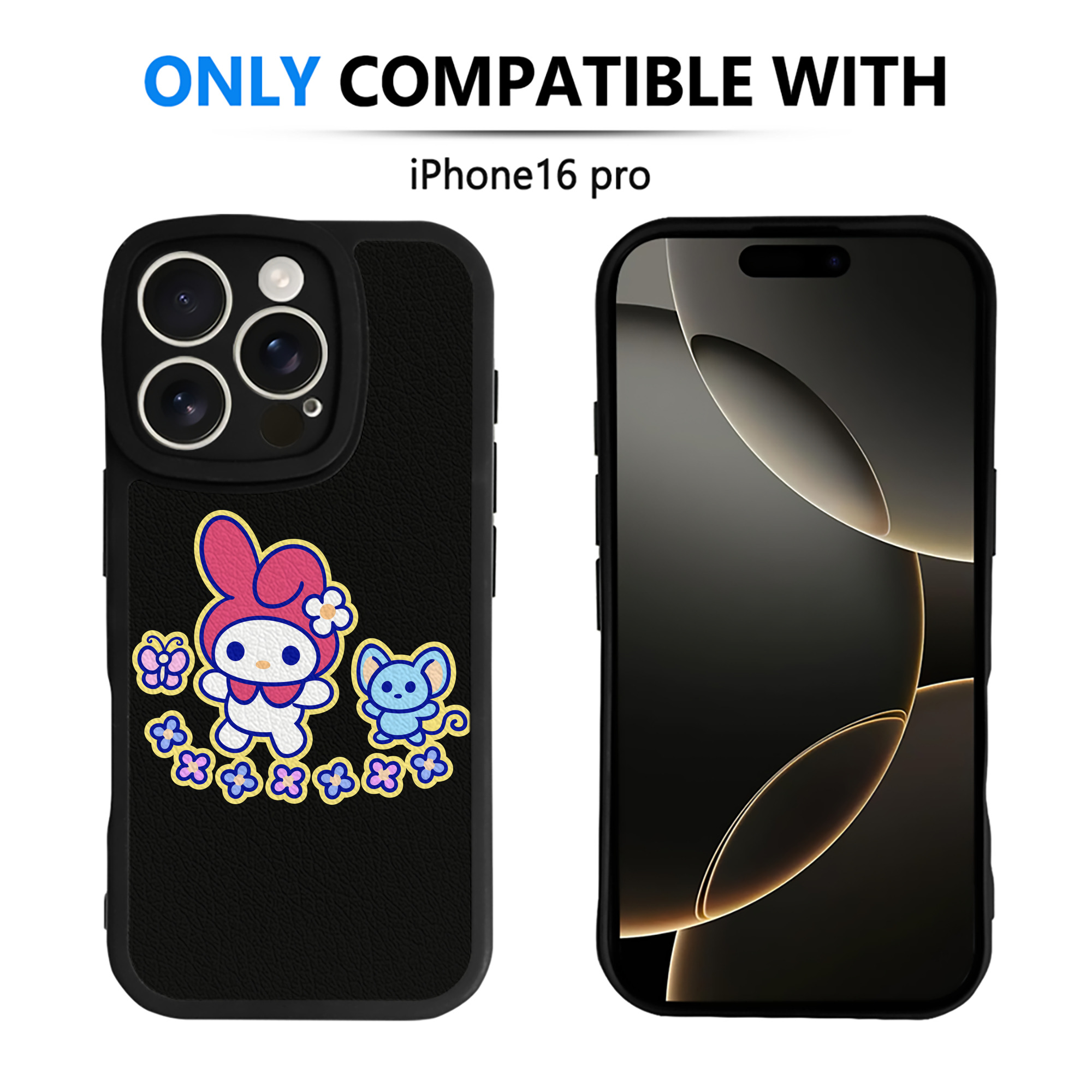 （画像用） Hello Kitty ハローキティ 【iPhone 16シリーズ対応】シリコンスマホケース（レザー調） 材質：シリコン